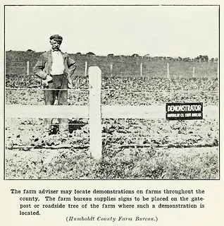 The farm advisor assists in farm experiments and demonstrations
