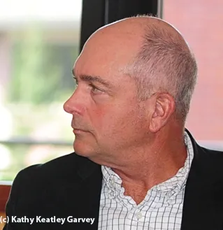 John Miller, outgoing president of the California State Beekeepers Association. (Photo by Kathy Keatley Garvey)