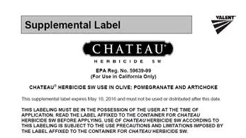 Chateau suppl label screenshot