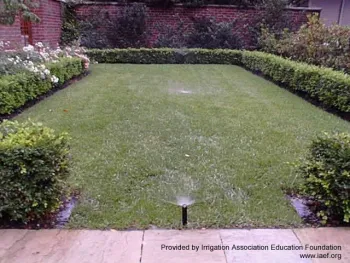 Irrigation of typical residential landscape