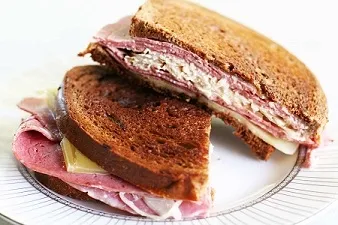 Reuben Sandwich at http://www.simplyrecipes.com/recipes/reuben_sandwich/
