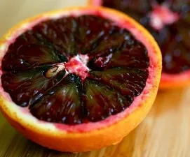 Blood orange https://www.flickr.com/photos/sweetbeetandgreenbean/3258182065/in/photostream/