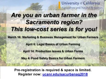 Sacramento Area Urban Agriculture Workshops