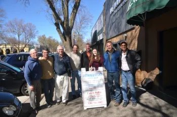 Jeff Mitchell, Roberto Botehl, Doug Karlen, Hudson Minshew, Rich Collins, Jessica Chiartas, Tony Rolfes, and Zahangir Kabir (left to right)