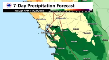 Rain forecasted for Wednesday 11/21 & Thursday 11/22