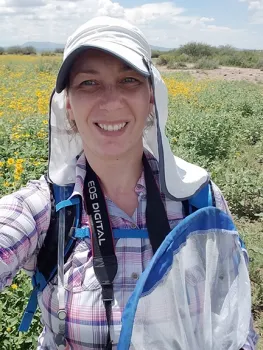 Kim Chacon, UC Davis doctoral candidate at The Bee Course last August.