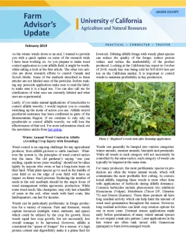 Farm Advisors Update 2019-Feb