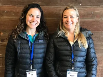 Alli Rowe (right) and Kelsey Hammond (left), who each hold Masters in Environmental Studies, will be camp educators this year.