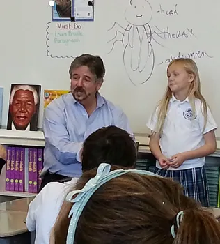 Norman Gershenz, founder and executive director of SaveNature.Org, is enthusiastic about teaching children about insects.