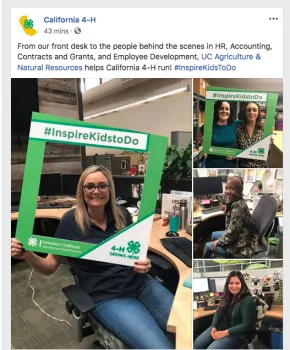 UC ANR employees showed their 4-H spirit in 2018.