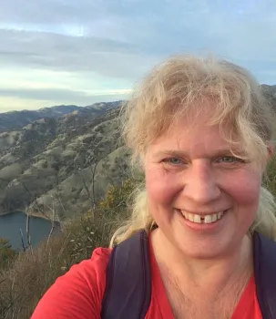 Professor Elizabeth Crone of Tufts University at Stebbens Cold Creek Canyon
