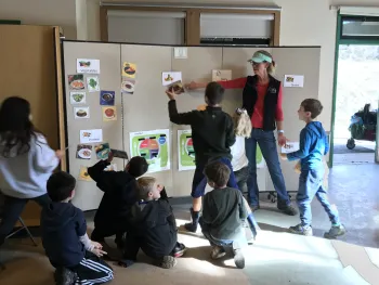 Students learn how to create healthy, balanced meals during the program