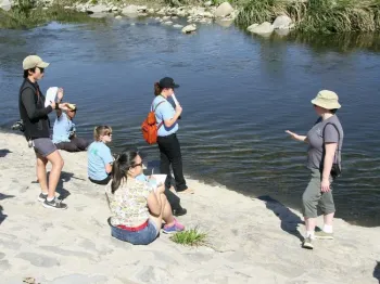 California Naturalists have a class at the LA River.