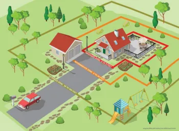 defensible space diagram