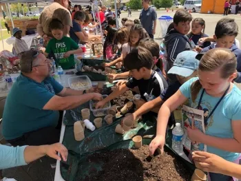 Tim at City of Rialto Civic Day Master Gardeners Table