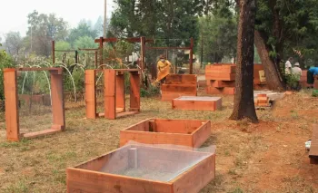 New beds begin the rebuilding process at Paradise Community Garden