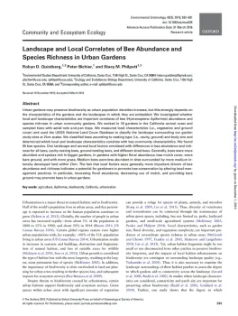 Paper on bee/mulch relationship in gardens