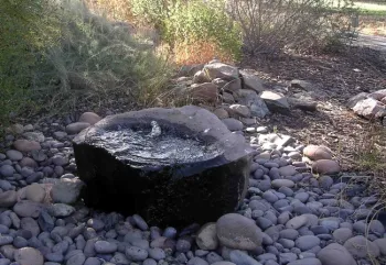 Fountain at Master Gardener Demonstration Garden at Patrick Ranch, Cindy Weiner