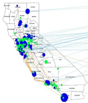 A map shows circles indicating concentrations of poultry and lines showing their movement.