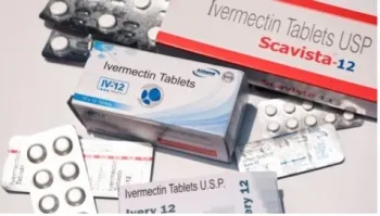 Boxes of white tablets.