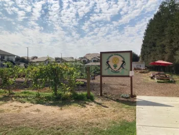 Photo of the entrance into Turlock Community Gardens.