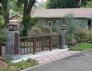 newly-finished project -- hardscape completed and happy plants in place, Eve Werner