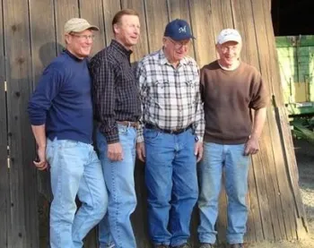 The Muller brothers with father Joe