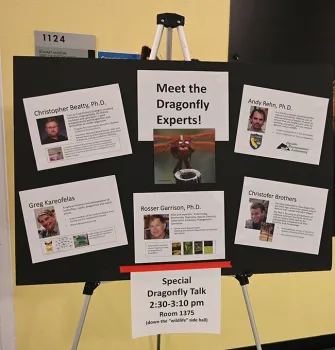 This sign greeted visitors at the Bohart Museum of Entomology open house on Nov. 6. (Photo by Kathy Keatley Garvey)