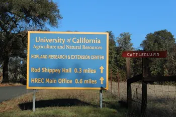 Welcome sign Hopland REC