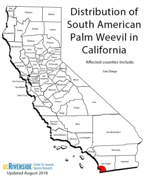 Map courtesy of Mark Hoddle, University of California, Riverside