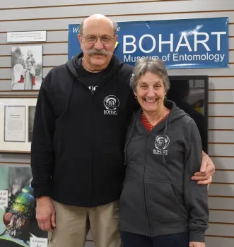 The Kimseys--Bob and Lynn--faculty members, UC Davis Department of Entomology and Nematology. Bob is a forensic entomologist and Lynn,a hymenopterist, directs the Bohart Museum of Entomology. (Photo by Kathy Keatley Garvey)