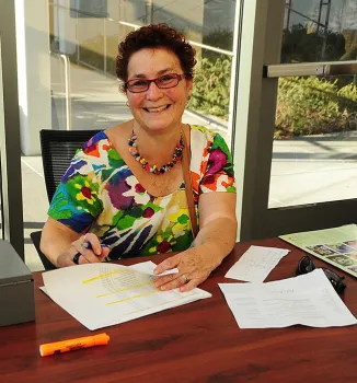 Amina Harris served as the director of the UC Davis Honey and Pollination Center from 2012 to June 30, 2023. (Photo by Kathy Keatley Garvey)