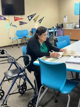 Raquel Hernández acude a las clases que imparte EFNEP en la escuela elemental Bradley.