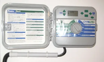 When lots of rain is in the forecast, turn off the automatic sprinklers. But when it's dry, don't forget to provide water for new plantings. (Photo: Wikimedia Commons)