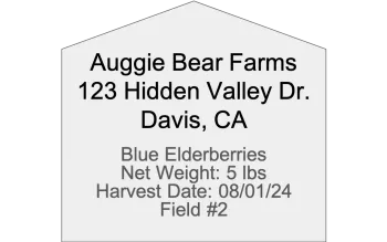 Use a legible label that includes the name and address of your farm, and name, weight, harvest date, and origin (field or lot ID) of the product.