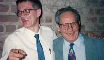 Walter Leal sharing a laugh with Murray Blum. (Image courtesy of the American Entomologist)