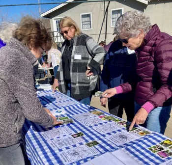 Master Gardener, Julie Richards, instructs Master Gardener Trainees