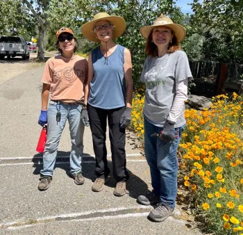 Master Gardeners Barbara Baptista, Lindy Kauffman and Ingrid Angelini