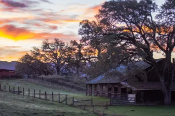 photo of Vassar Barn at sunrise