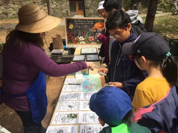 Master Gardener Debra Morrill at Yosemite Earth Day 