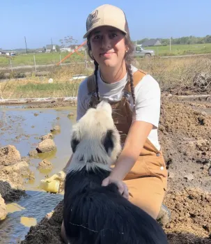 A CSA team member out in the field