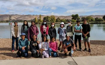 Thornton Jr. High Energy & Sustainability Club with teacher advisor Lisa Oliver April 2022.