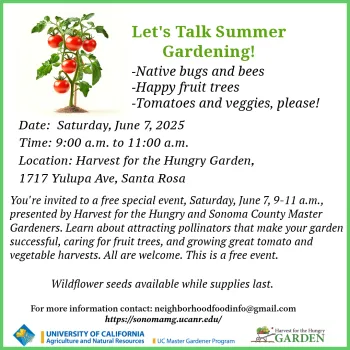 Summer Gardening Talk Santa Rosa