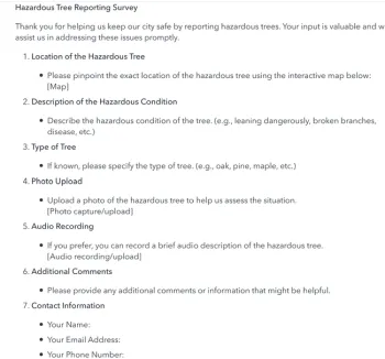 Hazardous Tree Survey