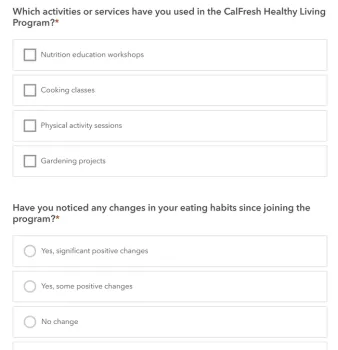 CalFresh Healthy Living Survey 123