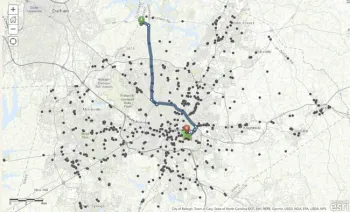 Mapping Tobacco and Vape Shops from home to school