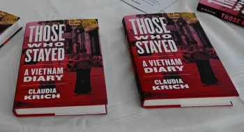 The book, "Those Who Stayed Behind," by Claudia Krich (Photo by Kathy Keatley Garvey)