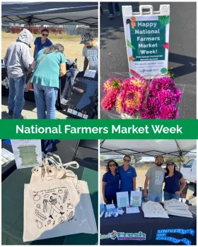 Collage of National Farmers Market Week activities 