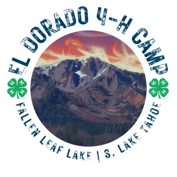 mountain with el dorado 4-h camp text around it
