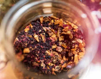 A mixture of herbal teas